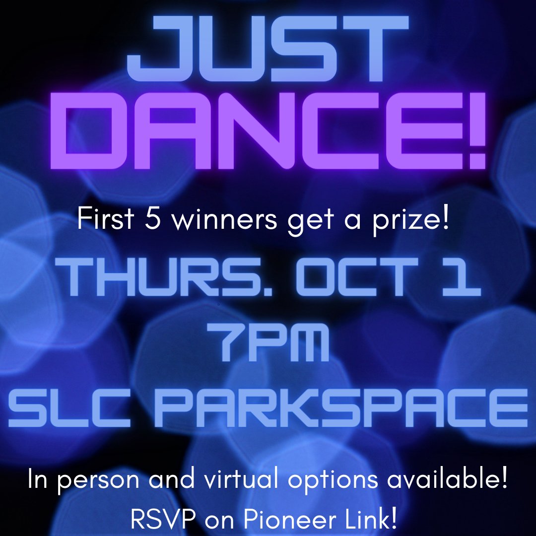 ASC_OSE's tweet image. Sometimes just needs a little dance party! So lets Just Dance! First 5 winners will get a prize (both in-person and virtually!) ⁠
Make sure to RSVP on PioneerLink. ⁠
⁠
#ASC #AlfredStateCollege #AlfredState #JustDance #winner #prize #giveaway
