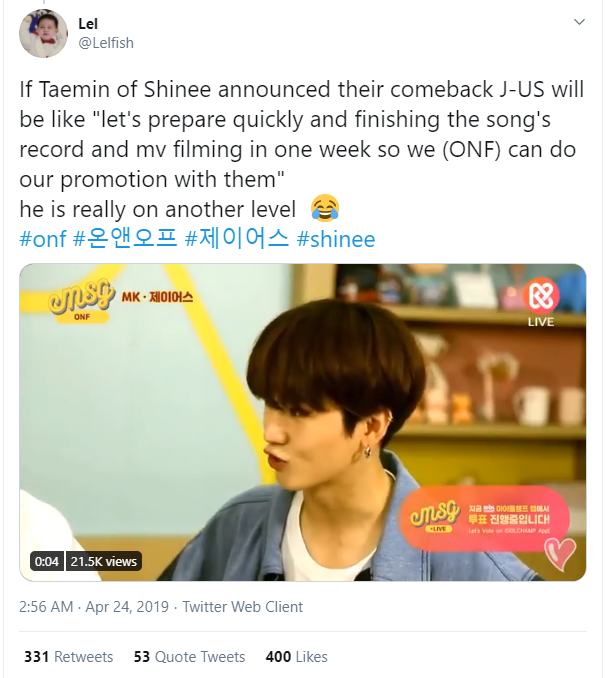 j-us - onfanother taemin fan who became an idol because of shinee