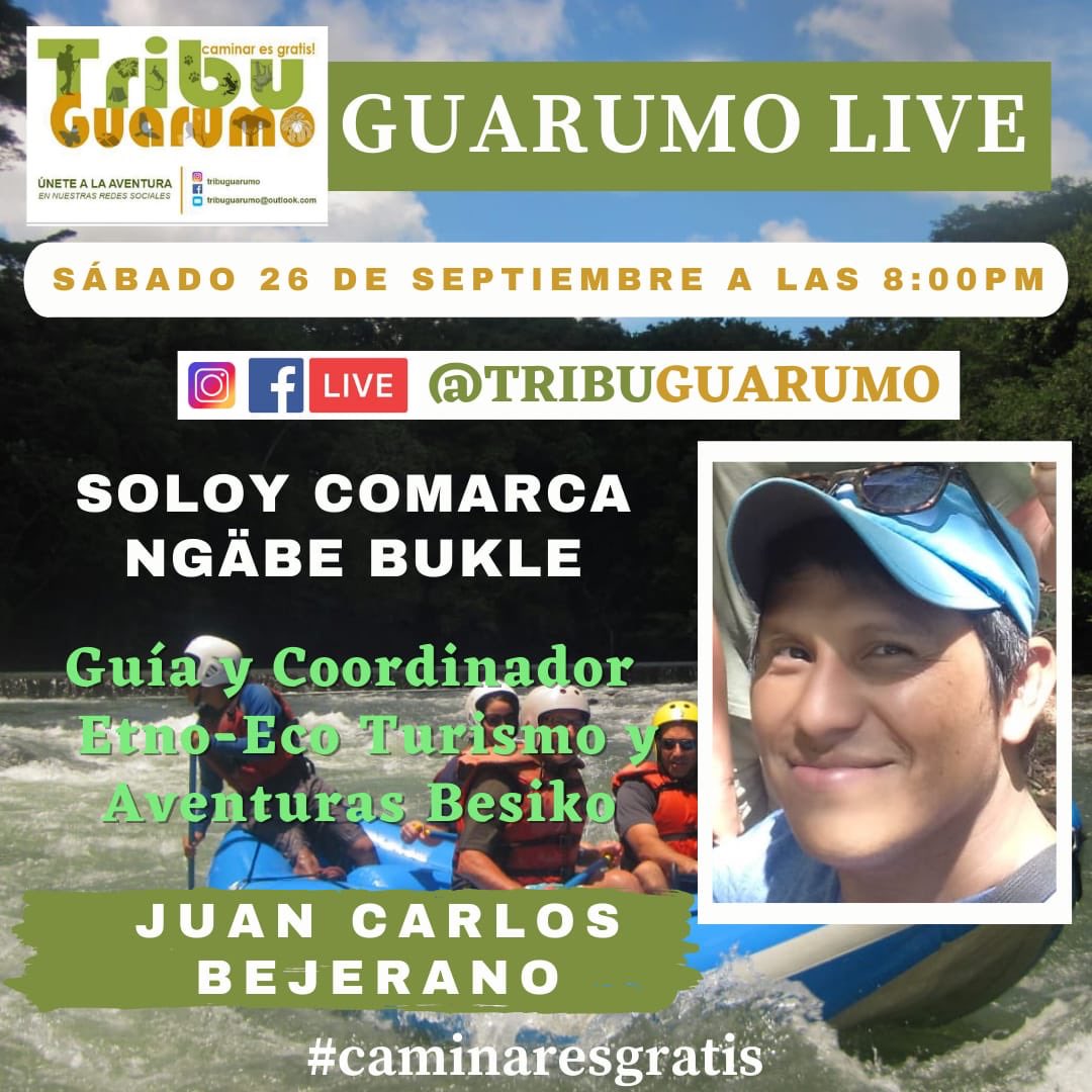 tguarumo's tweet photo. ¿Alguna vez has escuchado sobre la majestuosa #cascadaKiki en la comarca #GnabeBukle en #Soloy o del #riverrafting que se practica en los potentes ríos de #Chiriqui? ¡No te pierdas el #iglive de este sábado con el guía Juan Carlos Bejarano! #caminaresgratis #tribuguarumo https://t.co/Z3Zeau29Gz