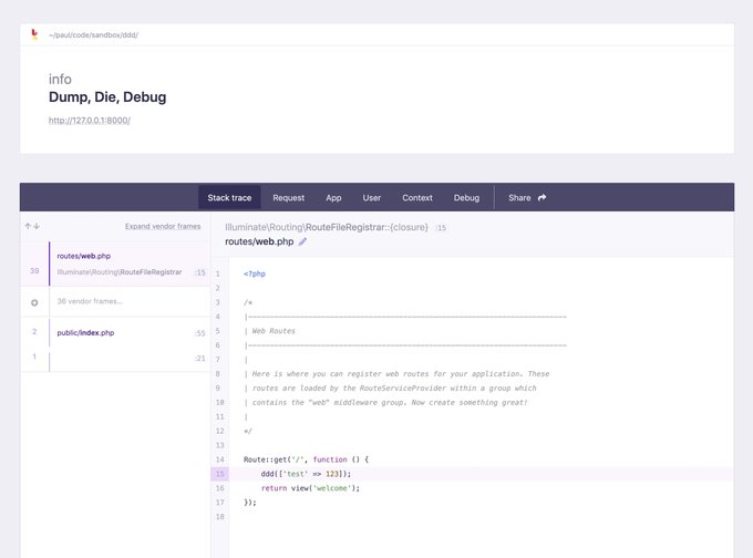 13. If you're debugging your app and you'd like to examine more things - e.g. the stack trace, executed queries, app context, ...