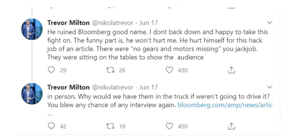 I guess no biggie on its own, it wouldn’t be the first time someone went to an automotive show and saw cars/trucks that weren’t fully operational.CEO comes out swinging...