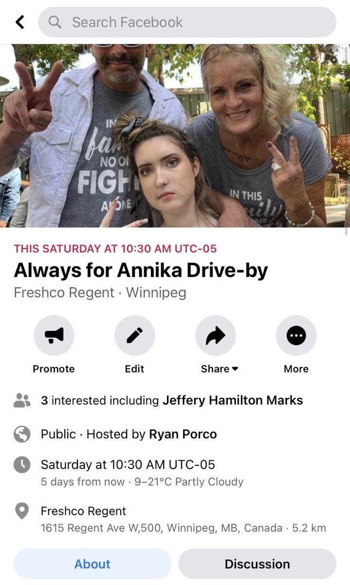 Organizing a cruise to Morden for my good friend Annika who’s currently fighting stage 4 Metastatic Melanoma. Please spread the word! facebook.com/events/s/alway…