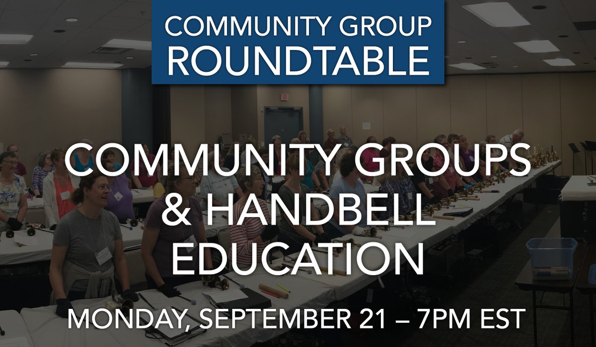 See you online for tonight's roundtable on community groups and handbell education! 7PM EST.  facebook.com/events/4289469…