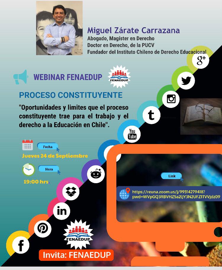 Ichde_Chile's tweet image. No se pierdan este jueves la presentación de nuestra presidente @mzaratec sobre oportunidades y limites del proceso constituyente para el trabajo y el derecho a la educación en Chile! Pronto tendremos más novedades para aportar en esta necesaria discusión!