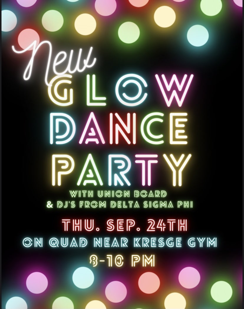 ACUnionBoard's tweet photo. second time’s a charm, right everyone?!

our glow dance party has officially been scheduled for THIS THURSDAY at 8:00pm

come join union board and our delta sigma phi DJs and get your glow on!!🌟 https://t.co/nPR3fbtGB9