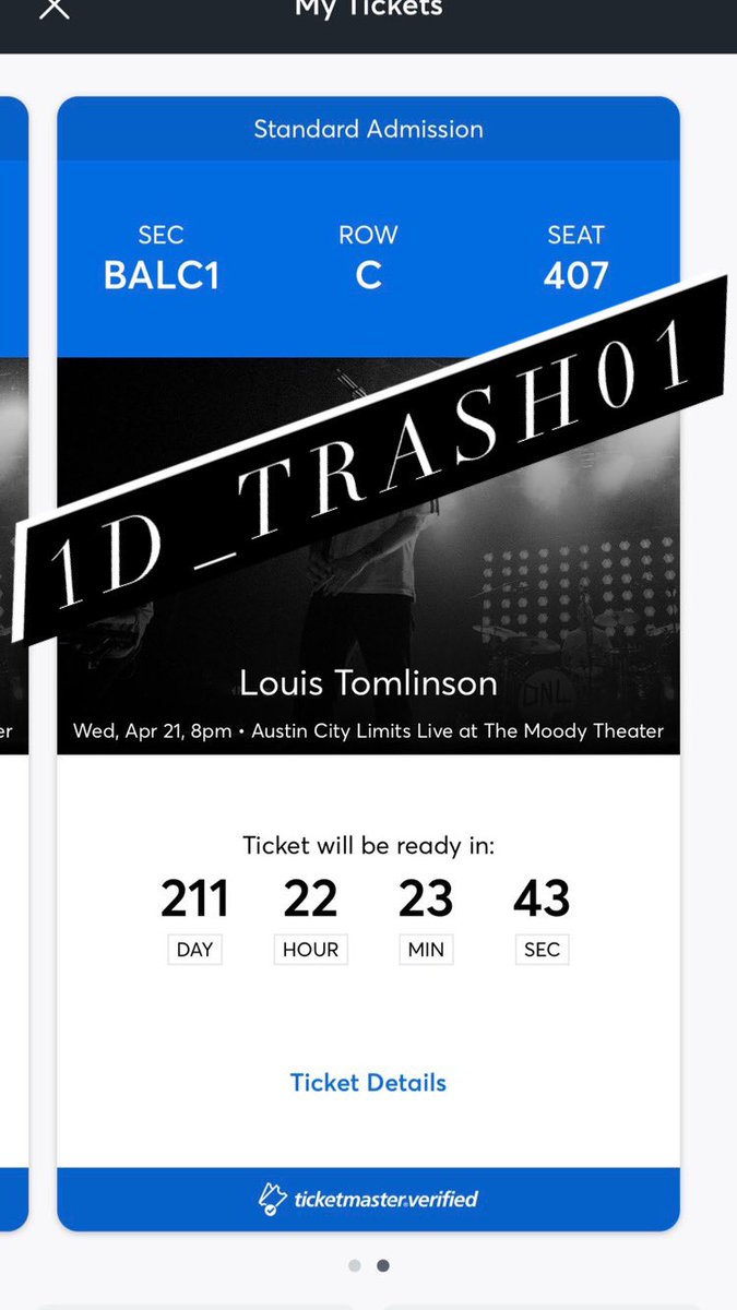 LTWTtickets's tweet photo. SELLING AUSTIN — @1D_trash01 is selling (2) Balcony tickets for Louis’ Austin show for $50 each! https://t.co/Q4A4Mhmb6x