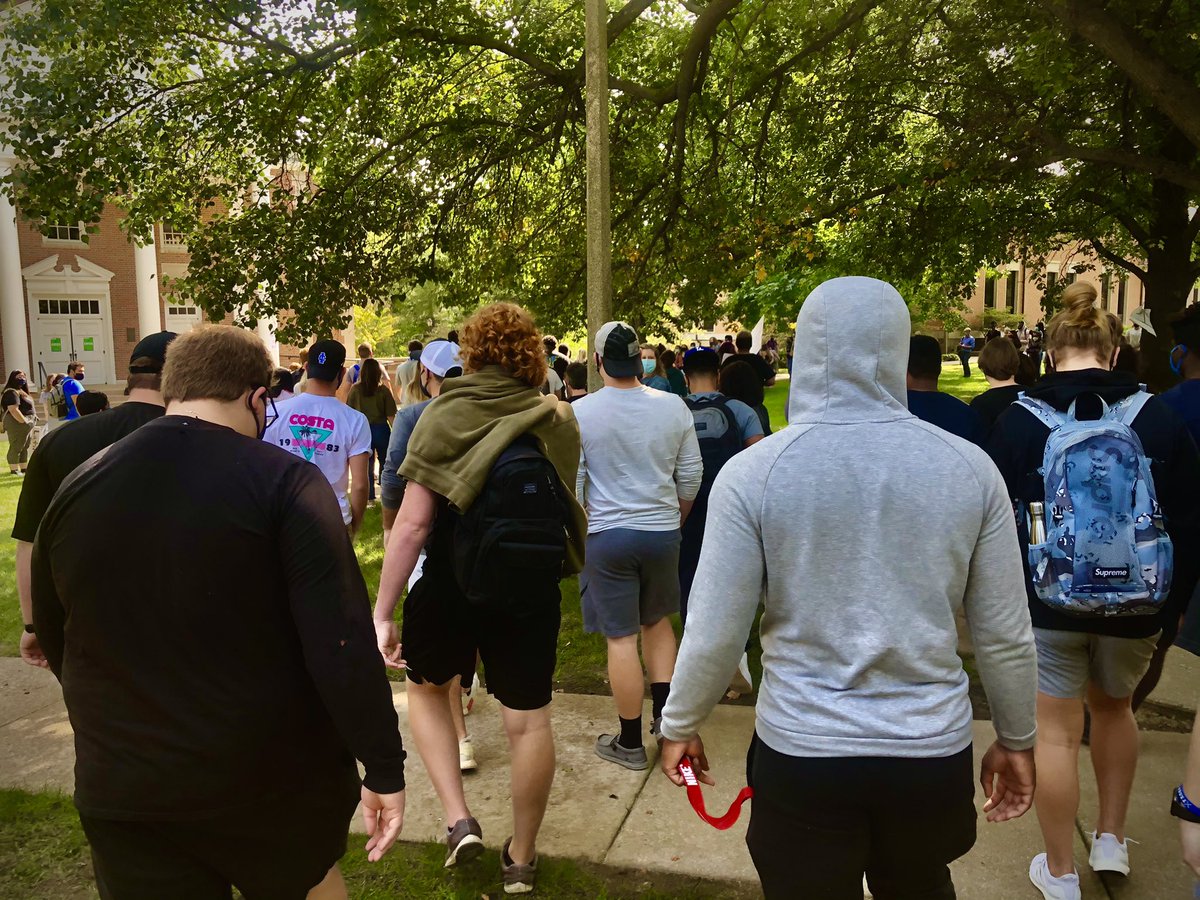 Great showing of UNITY amongst our community today for the campus-wide Unity March led by <a href="/ic_bsu/">Black Student Union @ Illinois College</a> #BlackLivesMatter