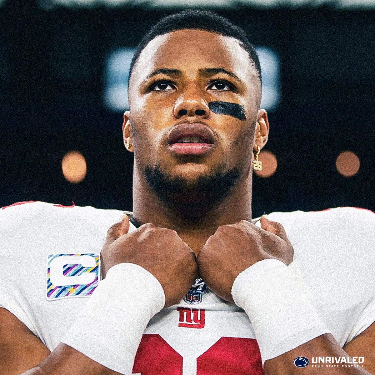 Thinking of you &amp; wishing you a speedy recovery, @Saquon. 🙏

#WeAre