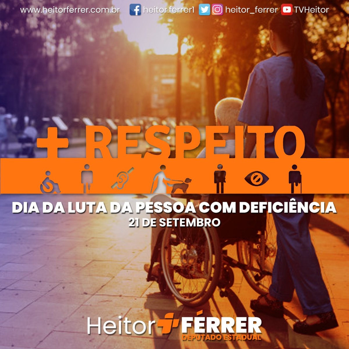Heitor_Ferrer's tweet photo. Hoje é o dia nacional de luta das pessoas com deficiência. Trabalhar pela inclusão de todos e pela acessibilidade sempre foi uma bandeira de nosso trabalho. 

#DiaNacionaldeLutadaPessoacomDeficiência #inclusão #acessibilidade #heitorferrer https://t.co/6Toc1t2bIB