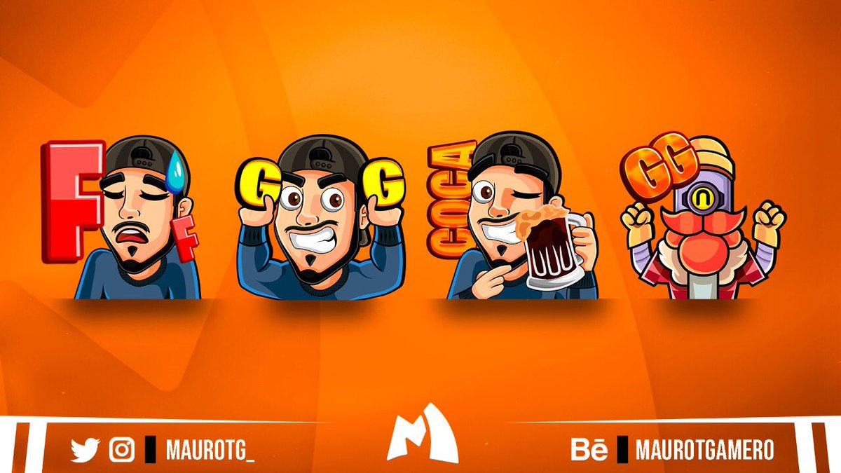 Les presento el último trabajo que hice! Unos emotes para Twitch de regalo para @nyuR__! 
Espero que les gusten! Si es así dejen un ❤️ y RT que me ayudan un montón!