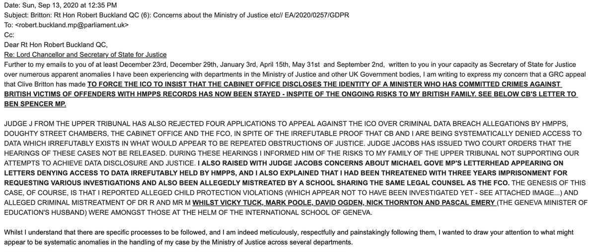SUSANBR47706704's tweet image. When will Cabinet Office disclose the identity of the Minister who has apparently failed to comply with the legislation &amp;amp; gone to depraved lengths to protect #privilegedimpunity offenders with @hmpps records? #Case6506051 @RobertBuckland?
