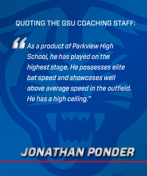Ponder this - can't wait to see talented outfielder <a href="/Jonjp08/">Jonathan Ponder</a>  in GSU Blue! #Classof2020

More ➡️ ow.ly/Jpx950BgkB8

#GSUnited