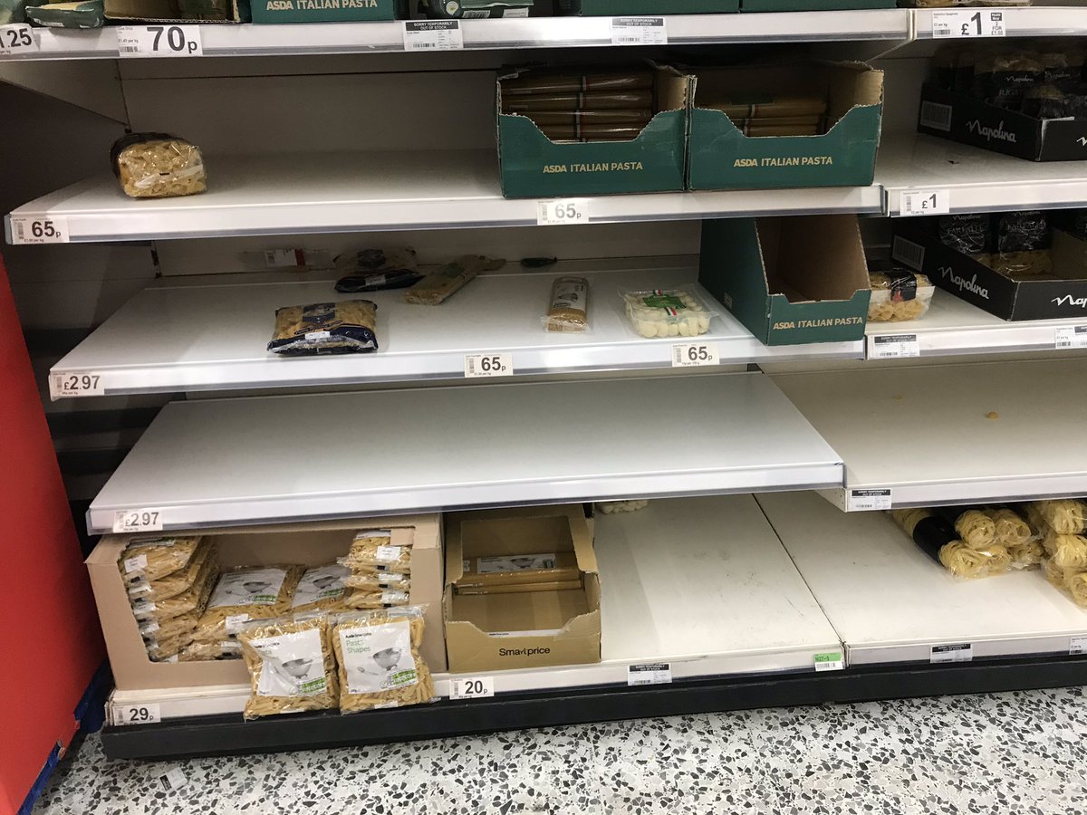Pasta shelf not looking too healthy
