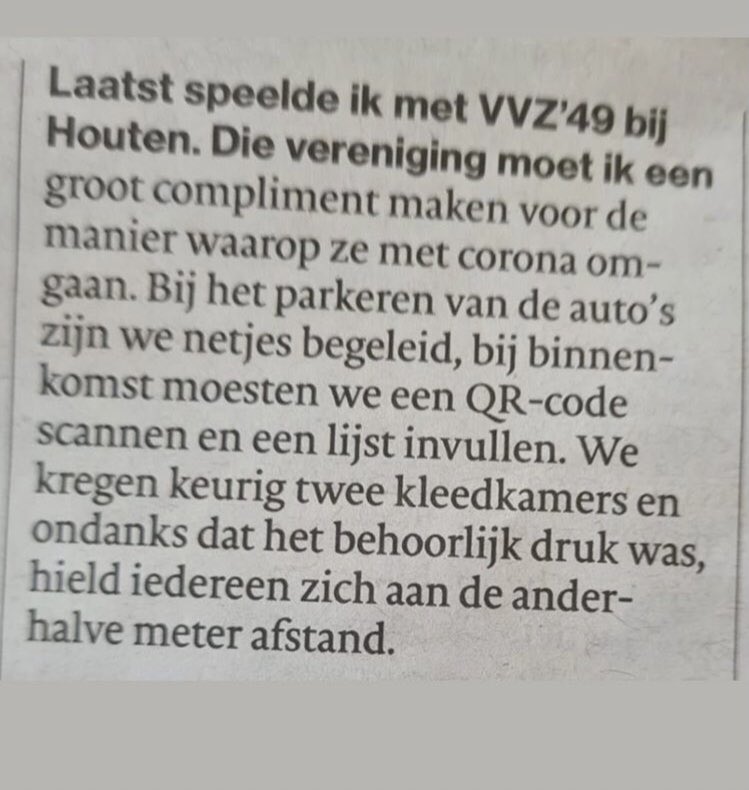 Mooie woorden in het AD uit de kolom van John van Loen. Compliment aan alle vrijwilligers #svhouten #knvb <a href="/ADSportwereld/">AD.nl/sportwereld</a> <a href="/johnvanloen/">john van loen</a> <a href="/gemHouten/">Gemeente Houten</a>