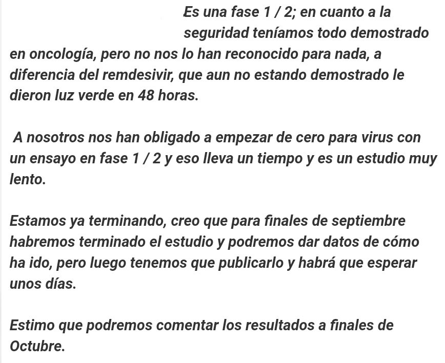 pharma_jonpi's tweet photo. José María Fernández Sousa sobre APLIDIN ... Versus REMDESIVIR :  https://t.co/bd0tO55Ye1
 #pharmamar #aplidin @ccarballo50 #pandemic #COVID19 #CoronavirusMadrid #pandemia #tratamiento #virus #remdesivir https://t.co/nWzawbHAZF