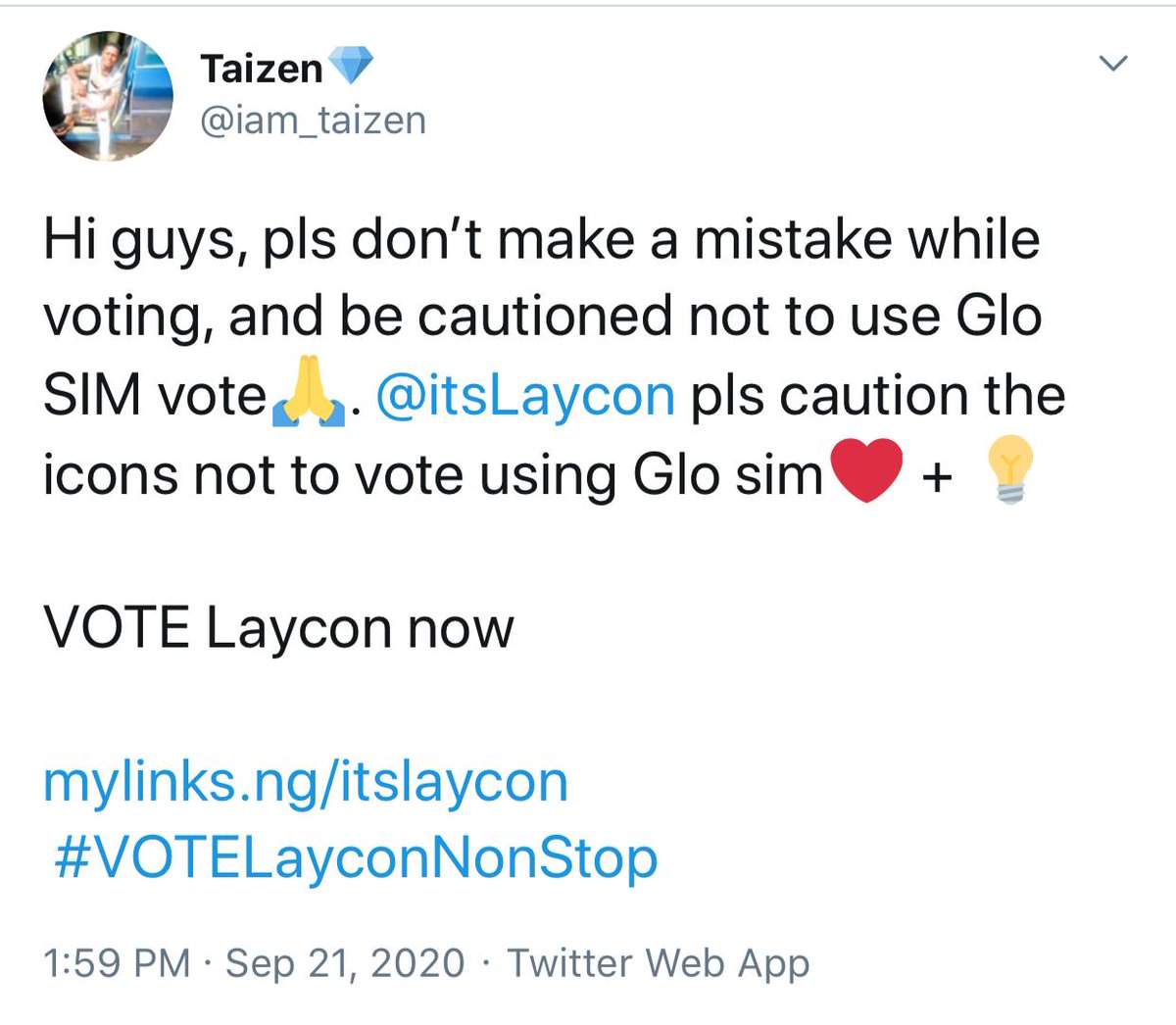 OnyegistB's tweet photo. Which one be Glo Sim again, this #bbnaija2020 no go kill pesin
#bbnlaycon 
. 
. 
. 
. 
🎦 @iam_taizen 
. 
.
Kindly follow @OnyegistB
. 
. 
#glo #bbnaija #tundeednut 
#BBN #laycon #nigerian #repost #votelaycon #lagos #bbnaijalockdown #bbnaija2020  @instablog9ja @ToyinReports https://t.co/J3RzVewCtG