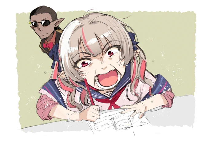 全力で勉強する姿に心を打たれました!
#りりむとおえかき #推す画ール 