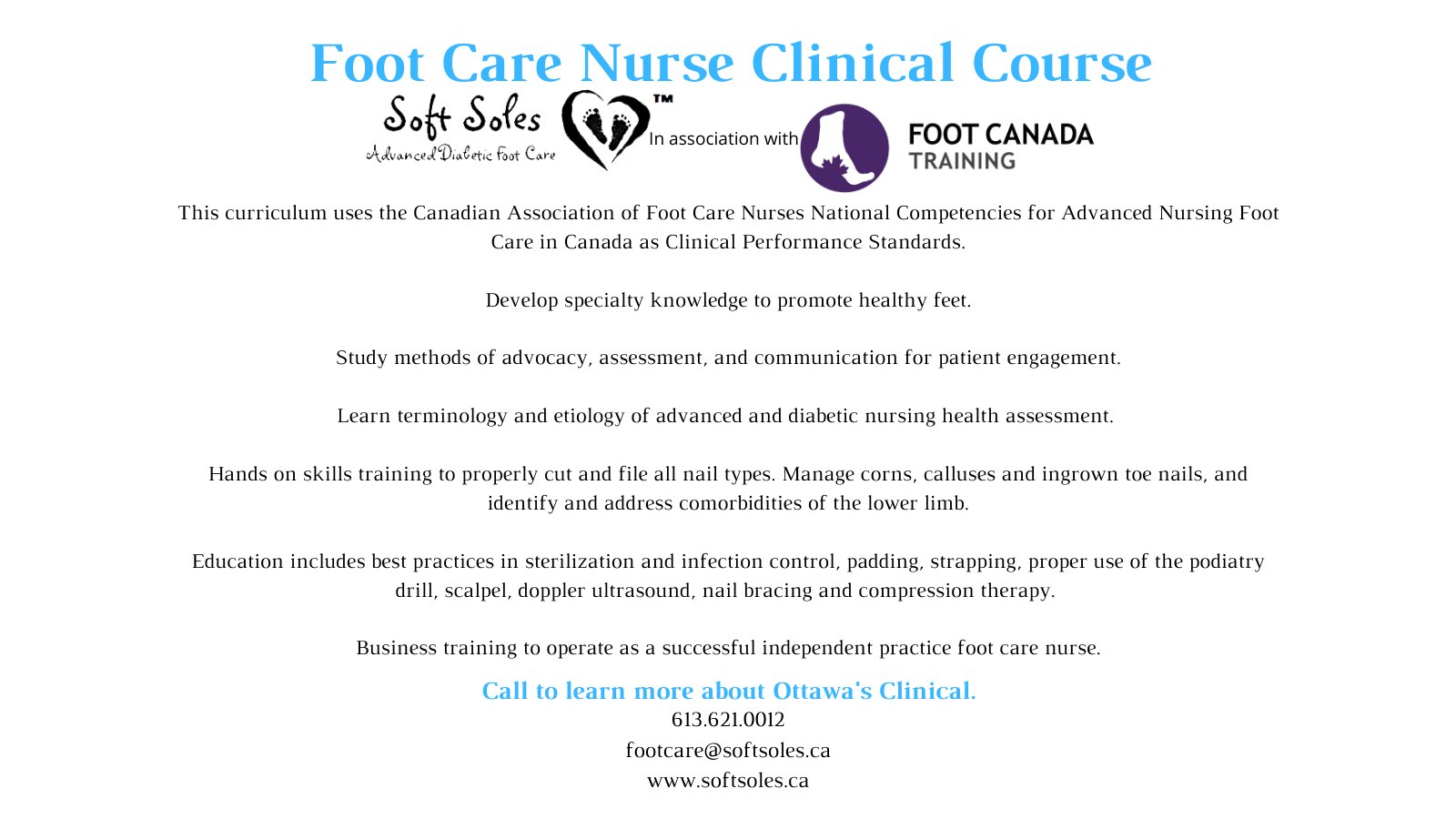 advanced foot care course ontario