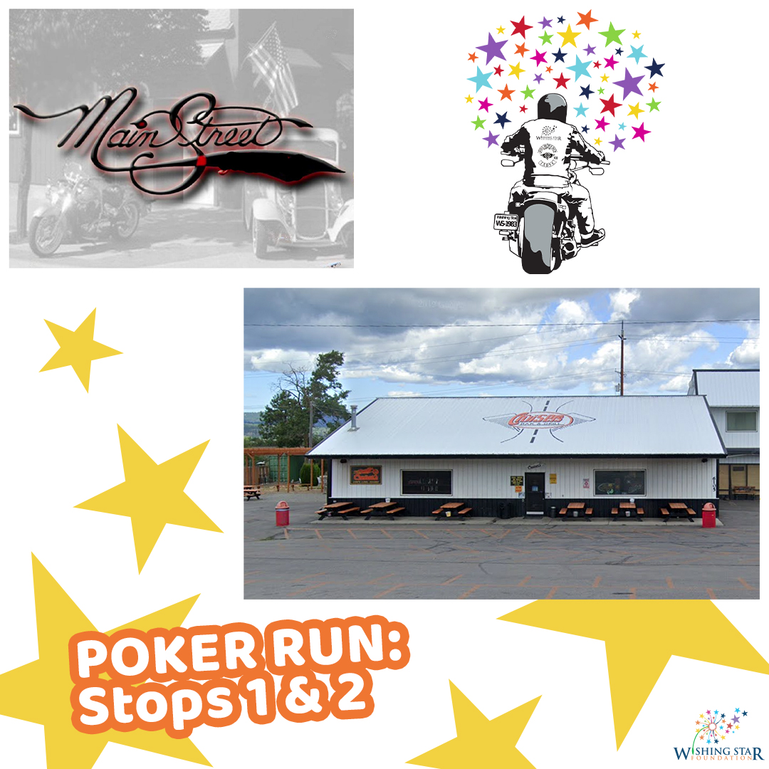 Our first stop is Cruisers Bar &amp; Grill located at 6105 W. Seltice Way Post Falls, ID 83854 and our second stop is Main Street Saloon at 7985 Main Street Rathdrum, ID 83858!