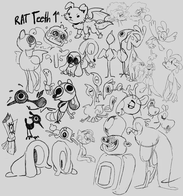 gonna start posting collections of my quick doodles and silly little draws and tagging them #RatTeeth Starting with some draws while on vacation ? 