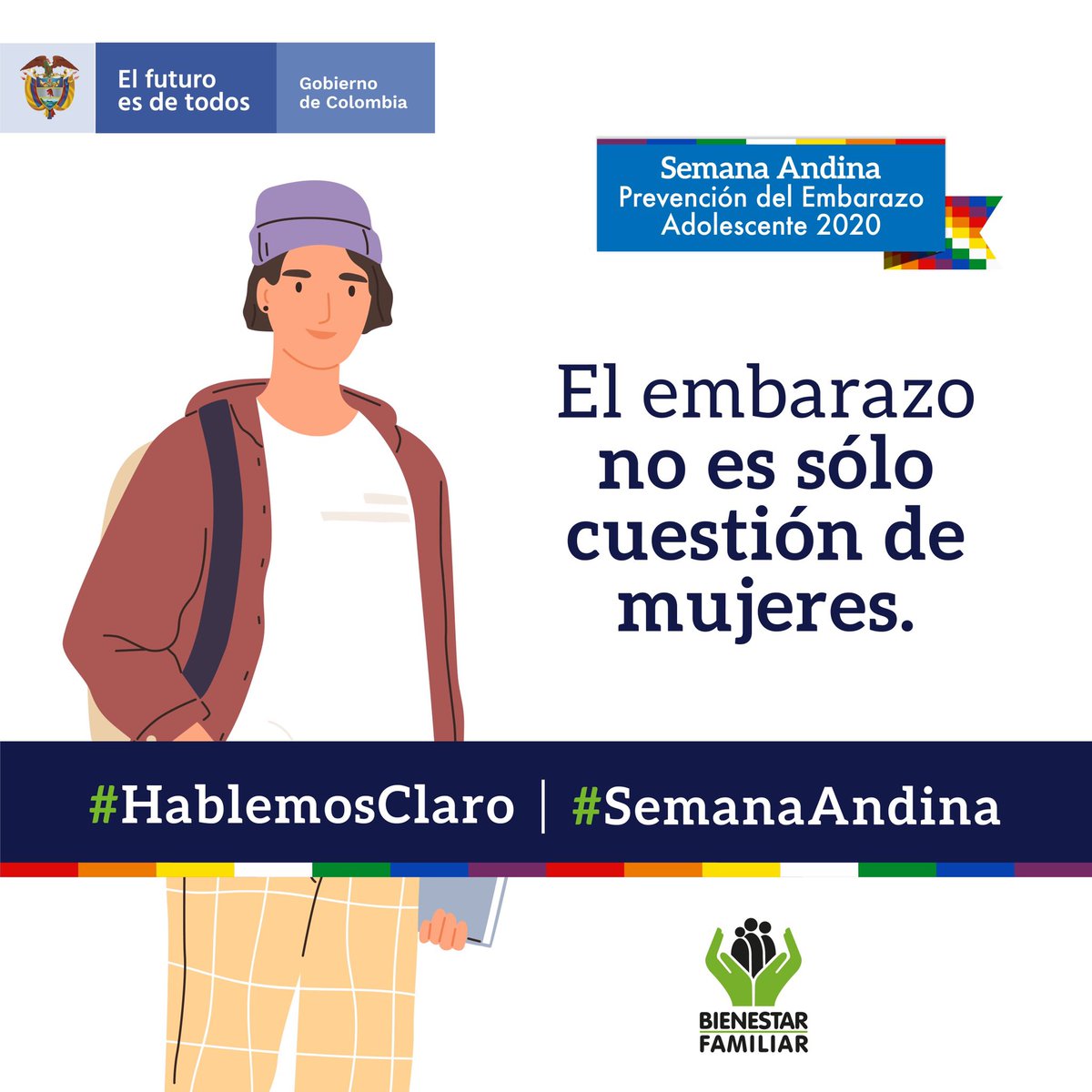 ICBFColombia's tweet photo. #HablemosClaro: El embarazo incide en los proyectos de vida tanto de hombres como mujeres. #PrevenciónEmbarazo en la adolescencia. @ICBFColombia #SemanaAndina https://t.co/FGwtwiPgz9