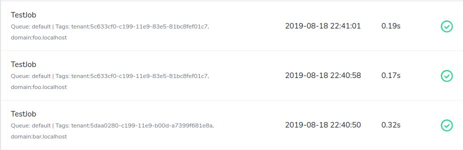 You can add a tags() method to a job. Anything you return from this method will be displayed in Horizon