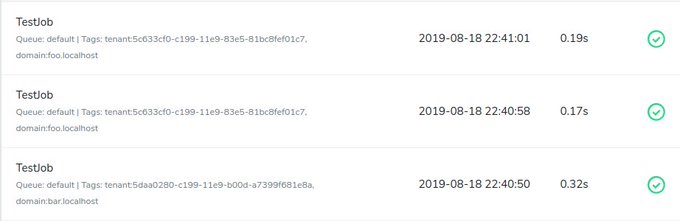 21. You can add a tags() method to a job. Anything you return from this method will be displayed in Horizon.