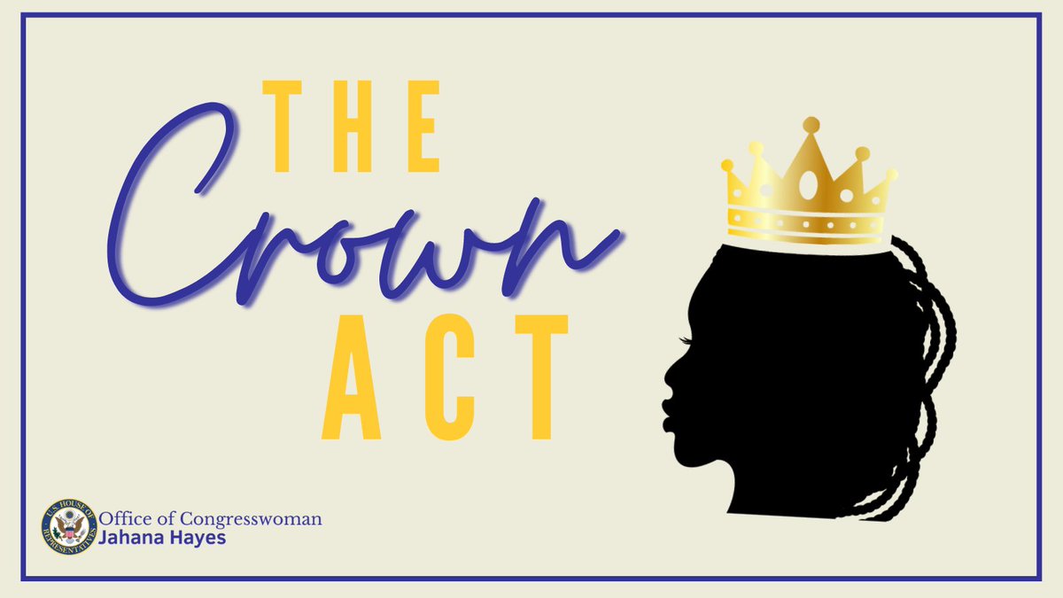 The House passed the #CROWNAct. This important legislation protects individuals from discrimination for wearing their natural hair in school or the workplace. I will continue to ensure we can use our crown to freely express our cultural identity.