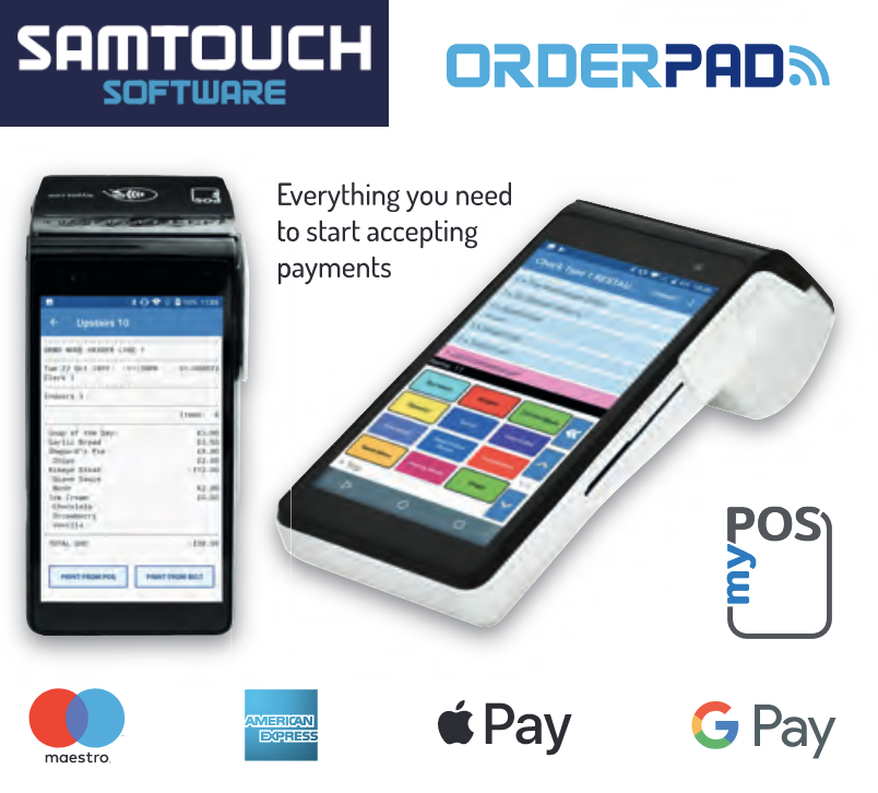 YCRDistribution's tweet photo. OrderPad - Integrated order and pay at table solution for Samtouch POS. Combine traditional Samtouch POS software to OrderPad Pay at table. 1% card charges* no contract. Buy your terminal and SAVE! #EFT #payattable #samtouch #mypos #orderpad #postechnology https://t.co/DjY6n5tjwO