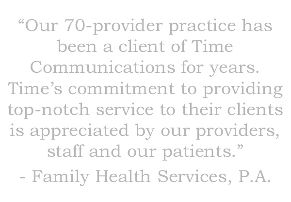 We love to hear from companies that we work with! Thank you for the feedback Family Health Services.