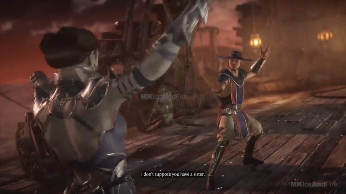 Kitana confirming that her only bloodline to exist is Mileena, Kung Lao rejects to ever date Mileena