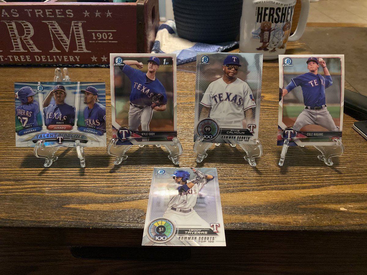 Rangers, Blue Jays, Nationals. All cards are .25 cents each.