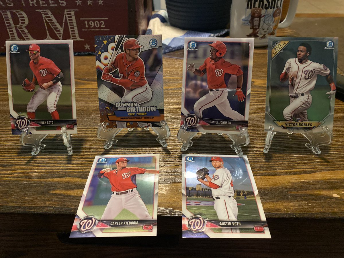 Rangers, Blue Jays, Nationals. All cards are .25 cents each.