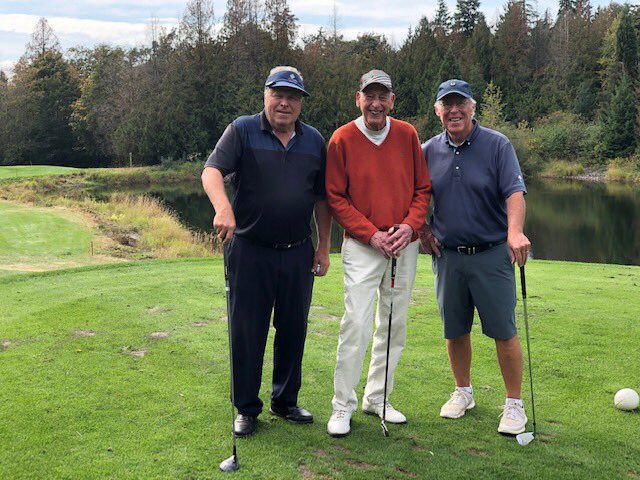A great day of golf at Fraserview. Course was in fantastic condition. Played with Doug Watkin ‘52 BC Jr Boys Champion and Doug Stewart ‘66, ‘67, ‘68 Champion. I won in ‘69, ‘70. Lots of great stories - all true!