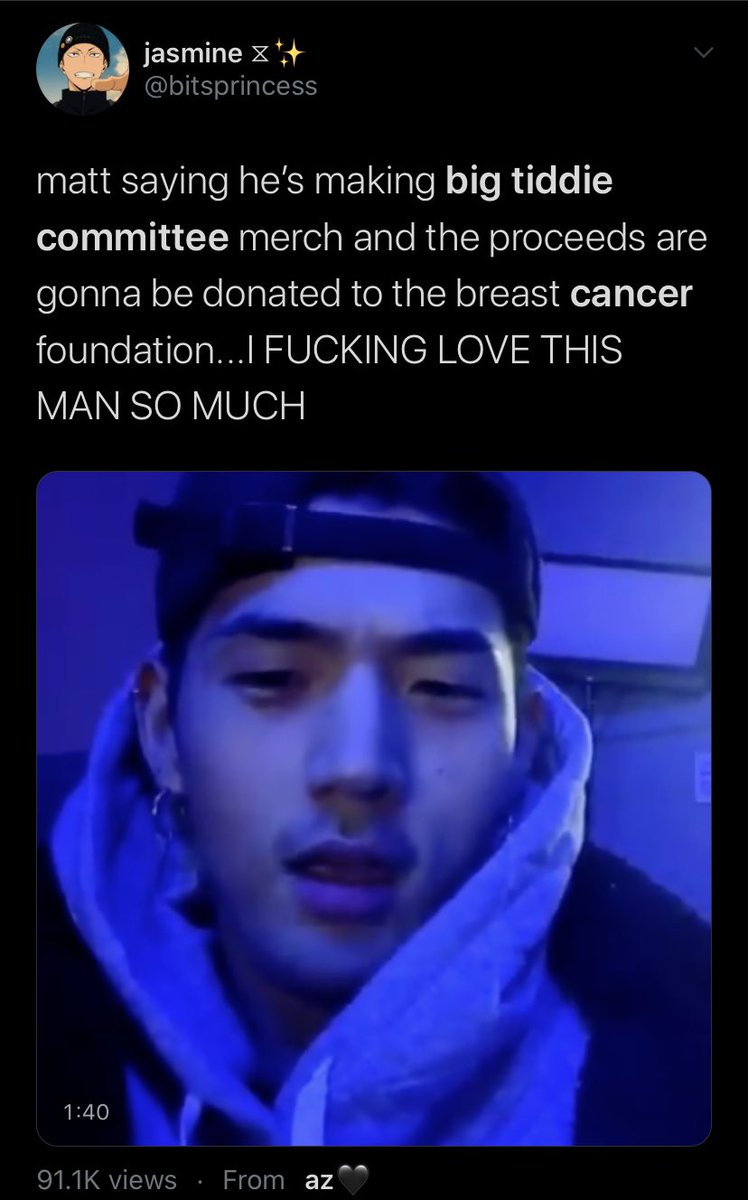 Remember that the Big Tiddie Committee shirts actually help breast cancer research! 