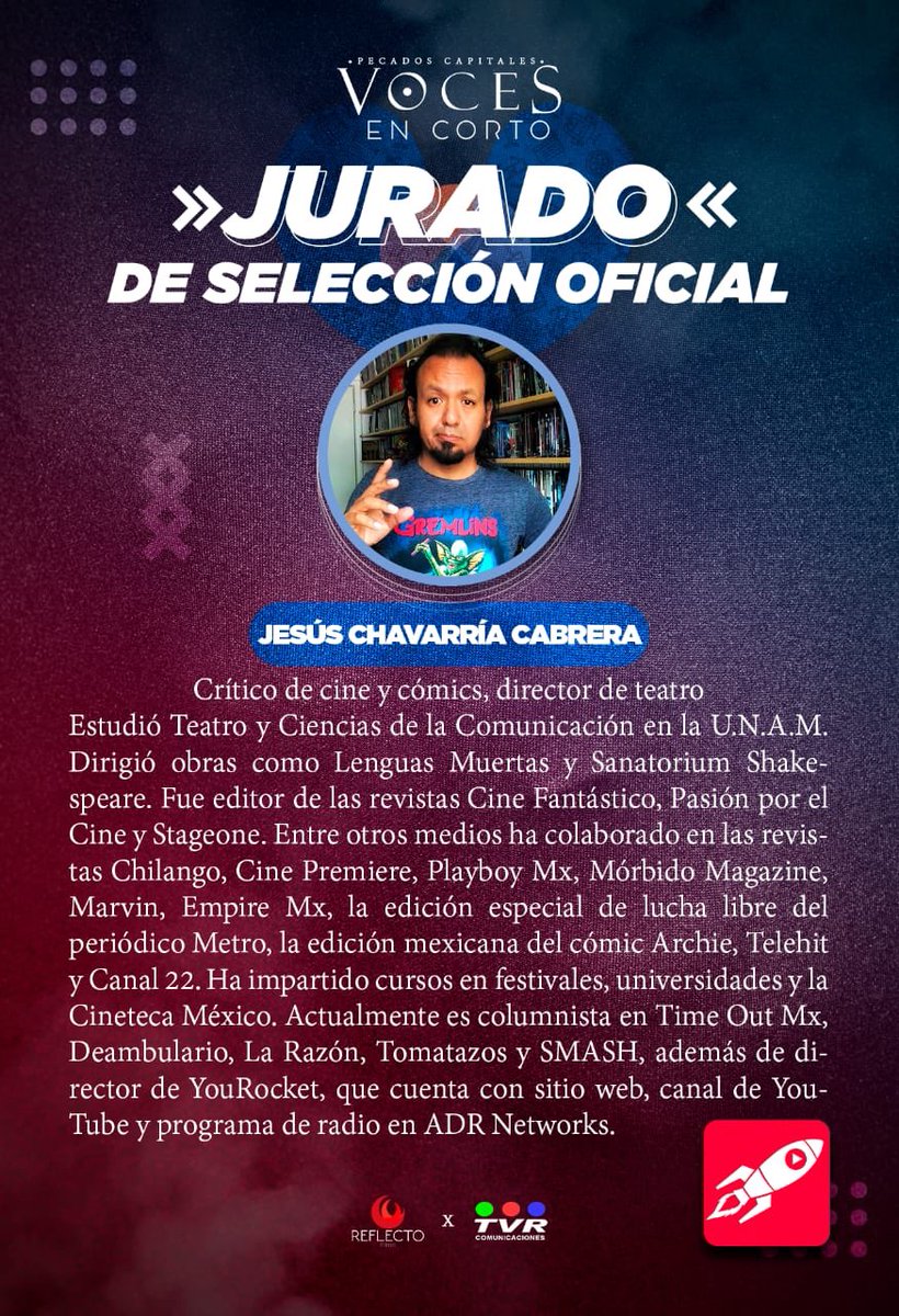 jchavarria_cine's tweet photo. Muy halagado de volver a formar parte de jurado de @vocesencorto, un evento que busca impulsar a los cineastas en ciernes. Afortunadamente y pese a las circunstancias, el cine sigue! https://t.co/L735AXCjEQ