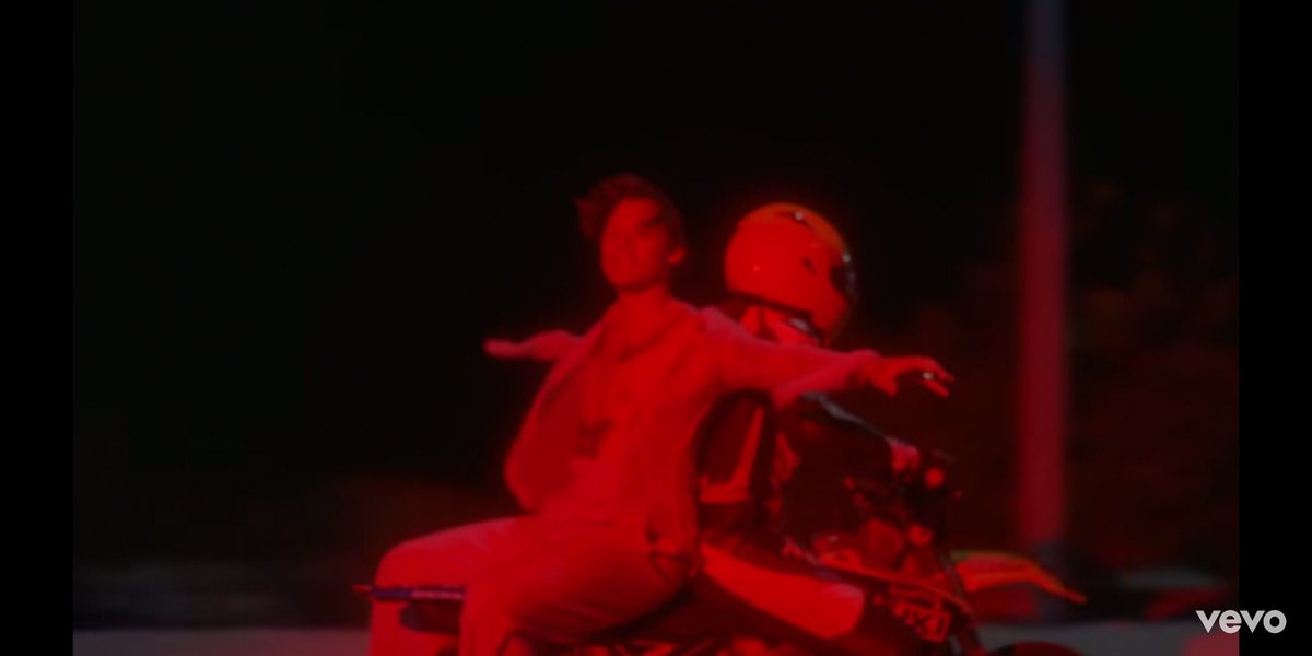 Reminder that C'olton H'aynes, a now openly gay actor who was closeted and forced to have beards, is the person driving the bike in this scene! Here's the post he made:  https://twitter.com/clowning28/status/1306278360625098758?s=19