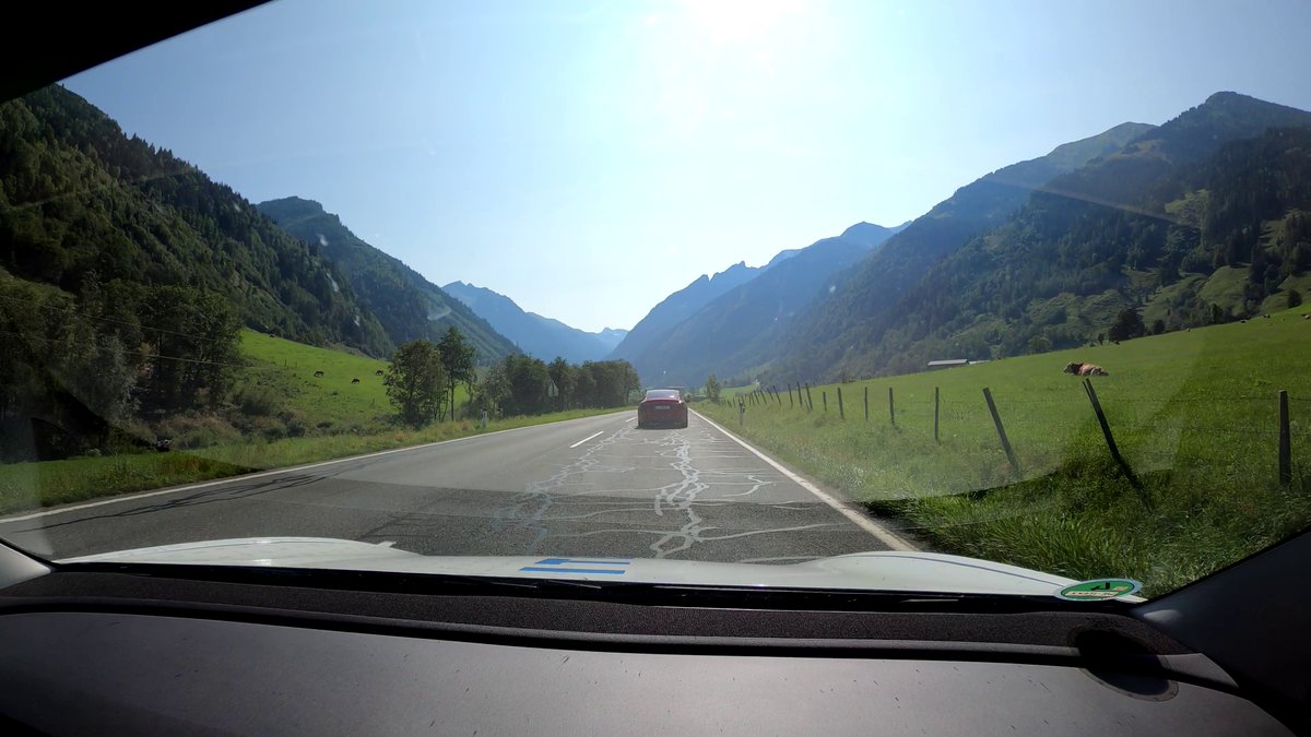 Autopilot driving us towards the Großglockner.