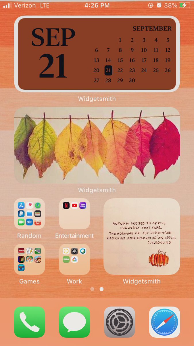 Went with an #autumnaesthetic for my #ios14homescreen 😍