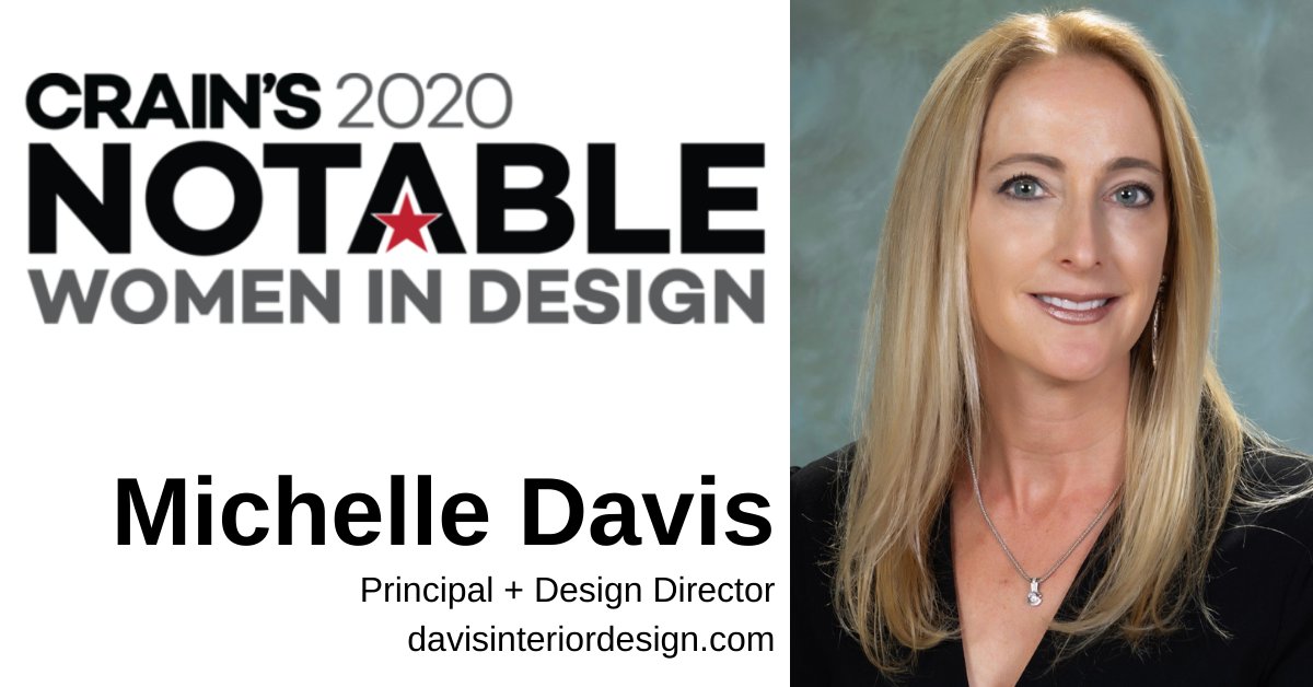 DDavisIntDesign's tweet image. Congratulations to Michelle Davis who was recently named a &quot;Notable Woman in Design&quot; by @crainsdetroit 
✅ Read more: crainsdetroit.com/awards/michell…
✅ Learn more about Davis &amp;amp; Davis: davisinteriordesign.com

#awardWinningDesign #commercialinteriordesign #commercialinteriorarchitecture
