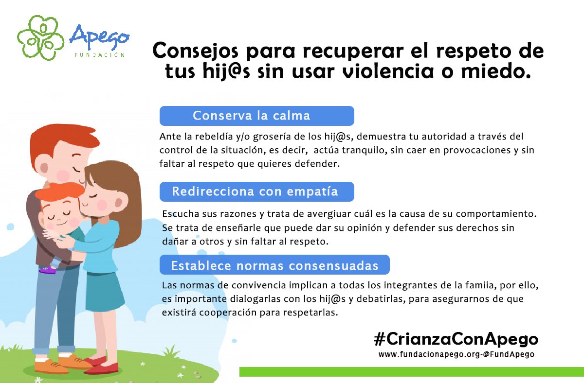 FundApego's tweet image. En #CrianzaConApego apoyamos a las familias en el aprendizaje y desarrollo de habilidades para la crianza sensible que favorezcan el respeto, el amor y la comunicación en los hogares. 

Educar #SinGolpesNiGritos Sí es posible, ¡Súmate al cambio! #SíALaLeyContraCastigoFísico