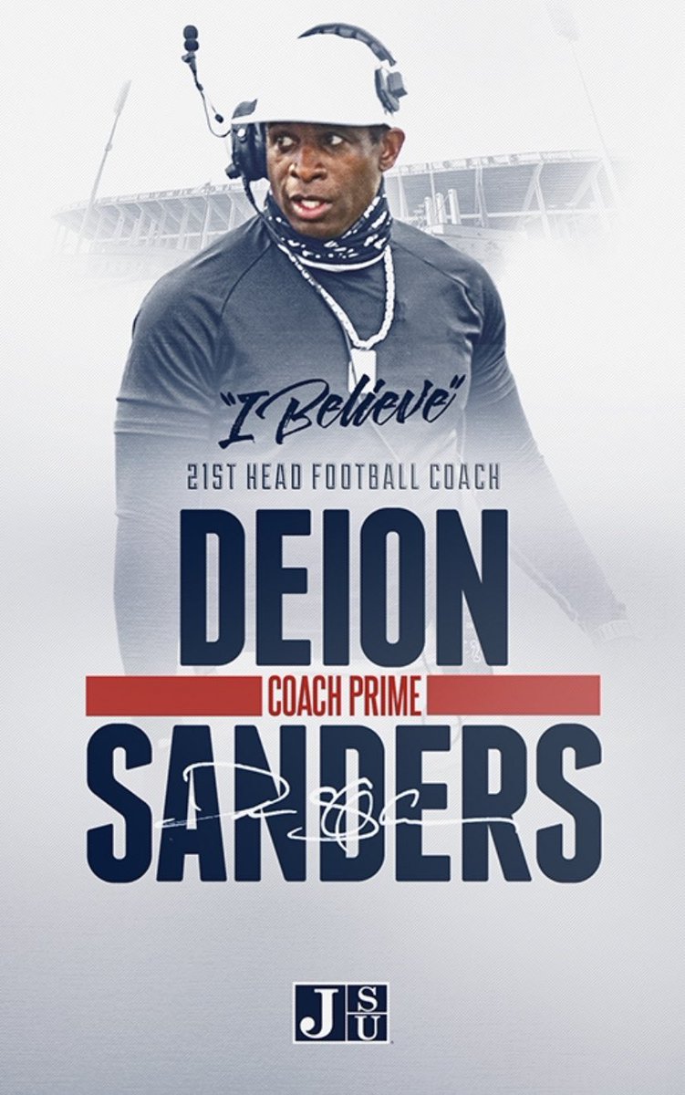 COACH PRIME (@deionsanders) on Twitter photo COACH PRIME! I need some Doggs that’s willing to step outside the box and dare to do something different that ultimately will lead to the same Destination. #Truth “I BELIEVE” <a href="/GoJSUTigers/">Jackson State Athletics</a>FB @GoJSUTigers COACH PRIME! I need some Doggs that’s willing to step outside the box and dare to do something different that ultimately will lead to the same Destination. #Truth “I BELIEVE” <a href="/GoJSUTigers/">Jackson State Athletics</a>FB @GoJSUTigers