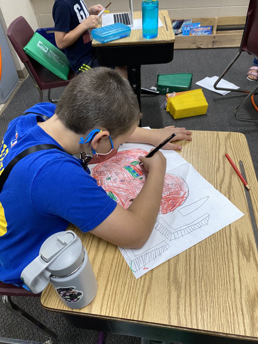 Our writing heart maps inform our narrative writing <a href="/EEZCS/">Eagle Elementary</a> #zcsstrong