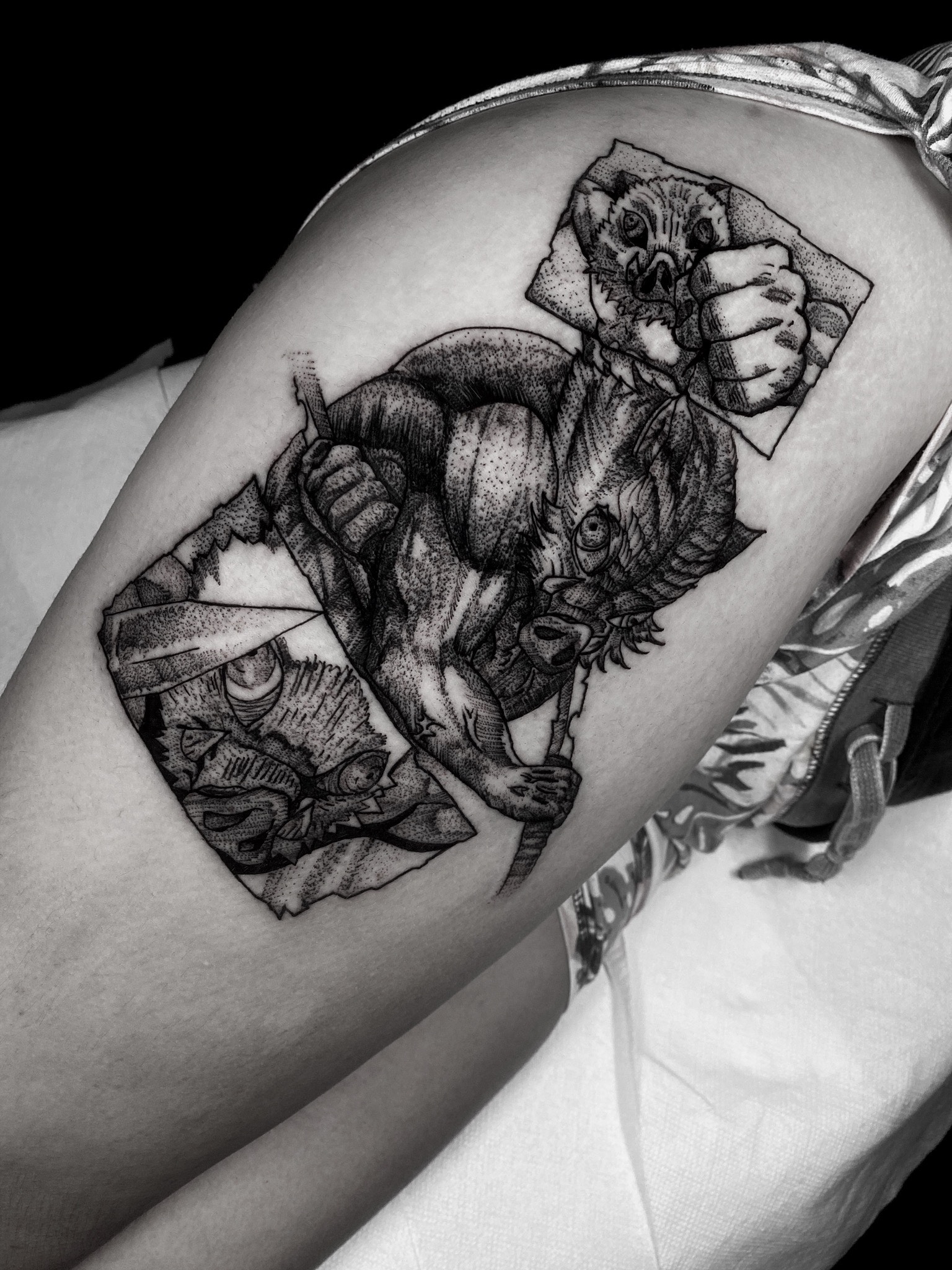 Inosuke by Harryl  Skull and Lotus Tattoo