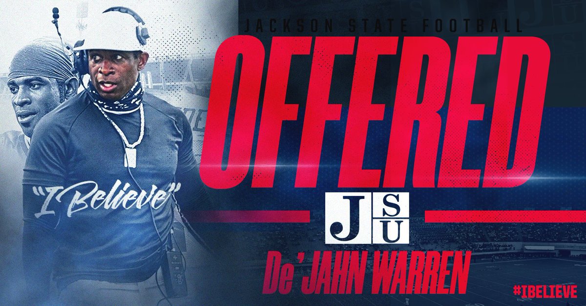 D4Warren's tweet image. #AGTG Blessed to say i received an offer from Jackson State University @DeionSanders @GoJSUTigersFB #ProtectTheeBlock
