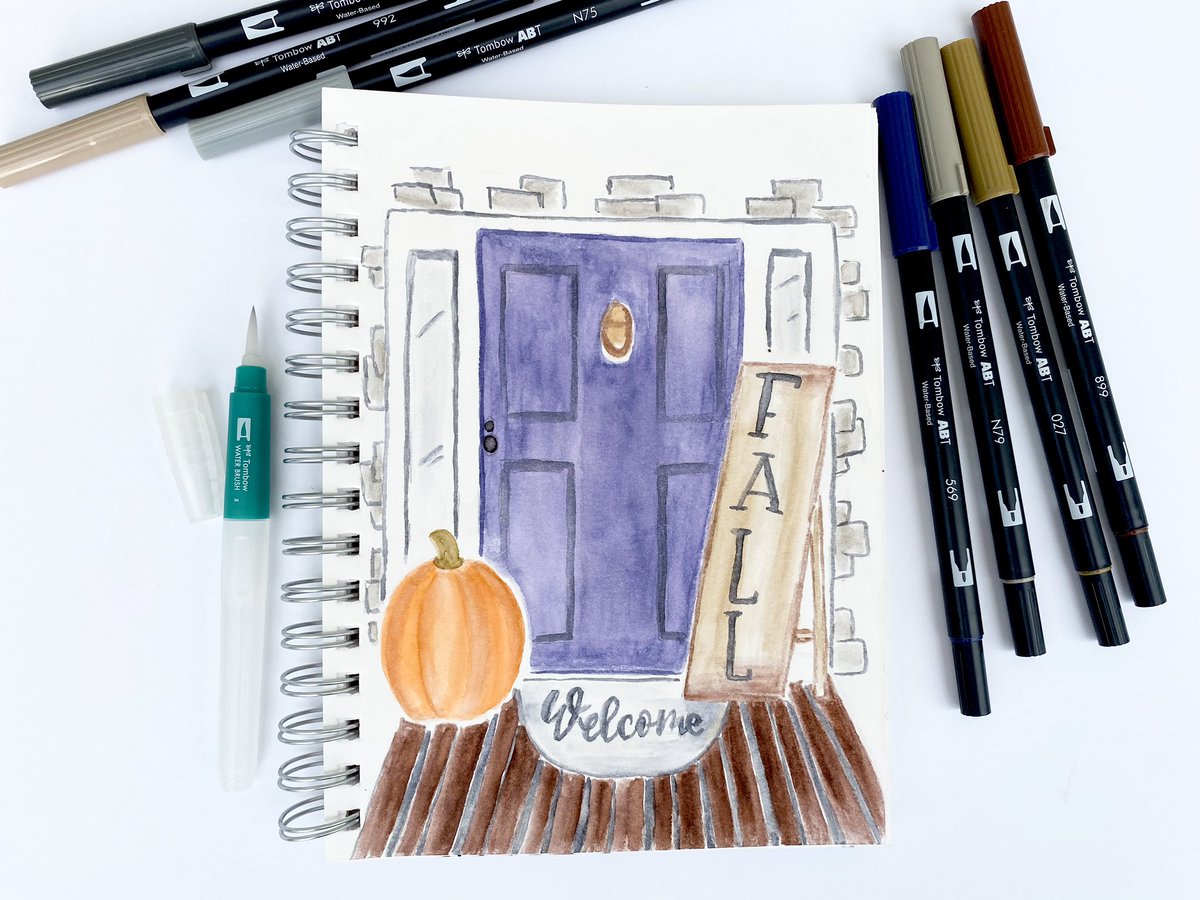 RemartArtStudio's tweet photo. Getting ready to welcome fall! With @tombowusa Water Brush ! It was fun to do this watercolor art! Are you ready for the season ? π π
.
.
#tombowpro #remartartstudio #letteringwithtombow #creativity #letteringpractice #creatingletters #tombowambassador #letteringforfun https://t.co/4pPYUggfrj