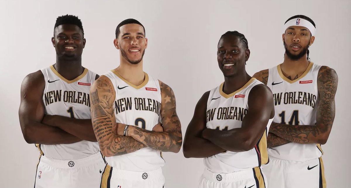 THIS WOULD VERY PROBABLY MAKE THEIR STARTING LINEUP LOOK LIKE THE FOLLOWING:PG - LONZO BALLSG - JJ REDICKSF - BRANDON INGRAMPF - ZION WILLIAMSONC - MYLES TURNERHERE’S THE BREAKDOWN OF THE STARTING 5