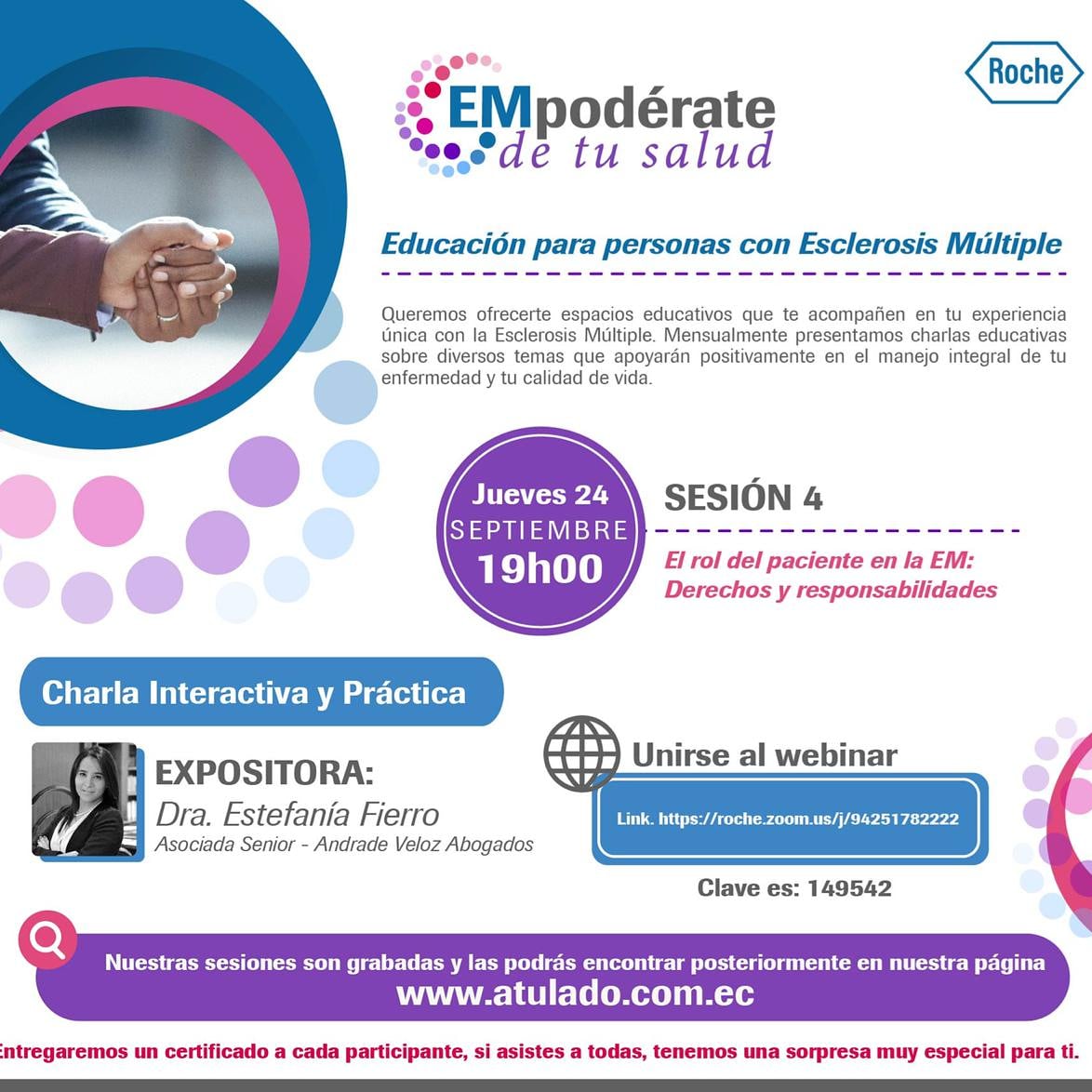 Aprende un poco más sobre los derechos y responsabilidades de los pacientes, este jueves 24 a las 19:00 p.m.

#esclerosismúltiple #APEMEDE #NoEstoySolo