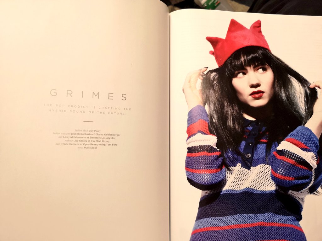 Ah, the food ol' days, when Grimes was only making cool music and dressing kooky level crazy.