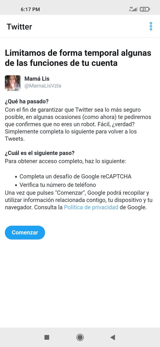 MamaLisVzla's tweet photo. ¿Qué clase de persona puede empeñarse en sabotear una cuenta como la mía?, sencillamente chavistas, basuras, gente que vive para hacer daño. Dan es lástima. https://t.co/LXUErs1qVD